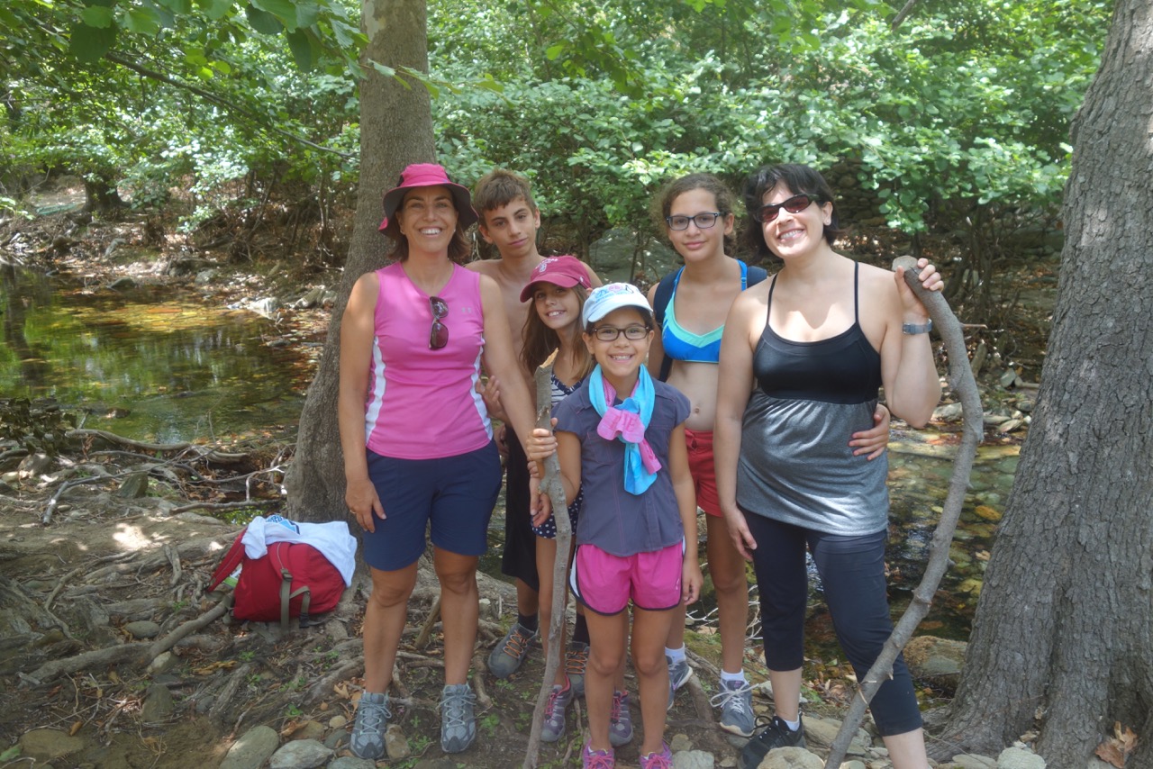 Prof. Panoussi hiking in Greece