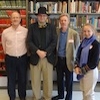 Professor Hutton, Hermanus Lemmer '08, and Professors Donahue and Irby