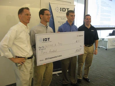 From left to right: Thom Garrett (IDT), Gregory Smith (W&M), James Rountree (W&M), Bernie Gauf (IDT).