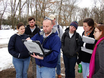 GIS Professor Stu Hamilton and students analyze pollutants in the South River watershed
