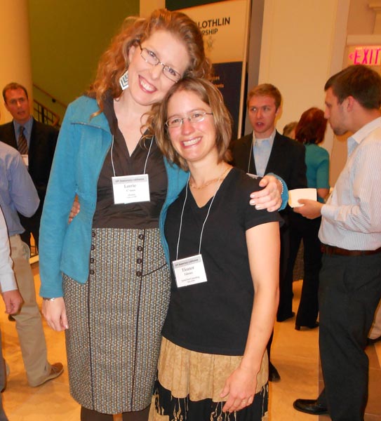Lorrie Coiner ('99) and Eleanor Fahrney ('01) at the banquet