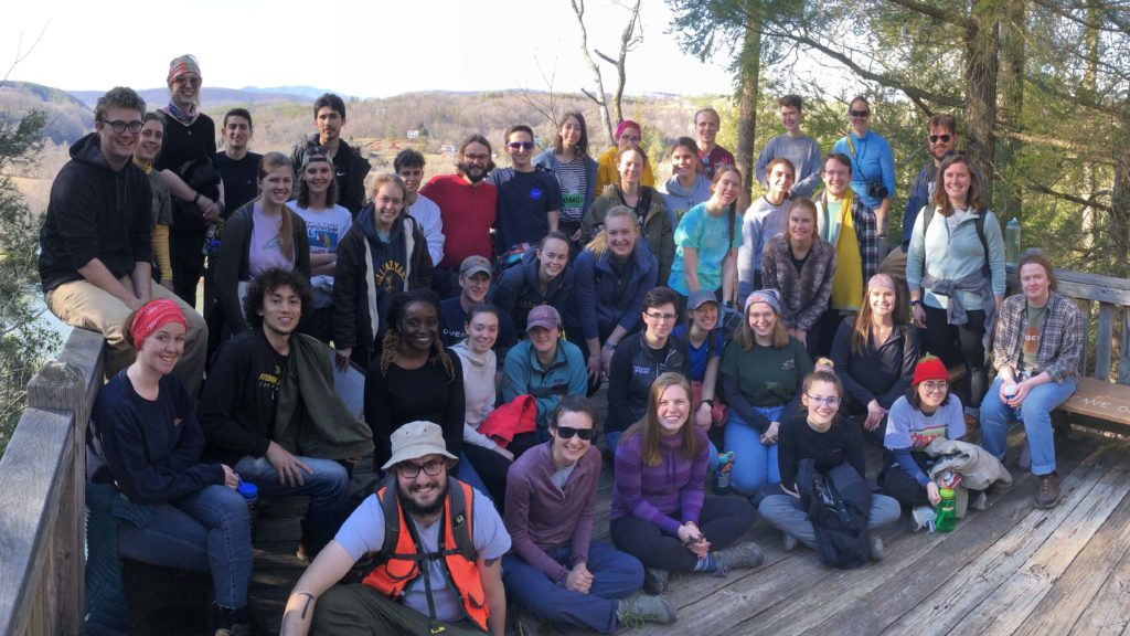 Overlooking the Tye River during the 2020 department field trip to Gladstone, VA
