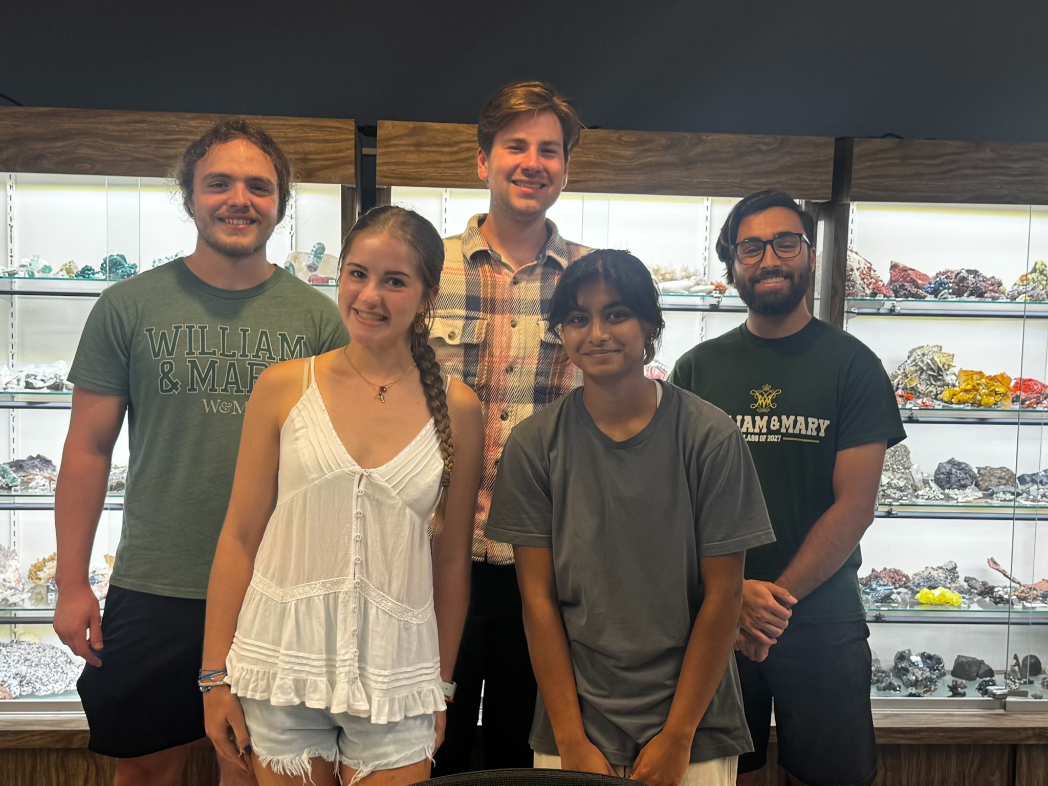 SGE Executive Members for the Year 2026-2027 (Back Row from Left to Right: Charlie Blair, Connor McCloud, Sage Khurana ; Front Row from Left to Right: Amelia Rizzo and Thara Venkatesan)
