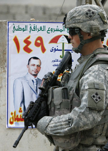 Mosul: An American soldier stands guard in Iraq's most violent province