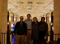 Paul Manna, Hyman Professor and Chair of Government, with W&M students Carl Lasker, Grace Murray, and Devika Shankardass at the historic Palmer House Hotel in Chicago, site of the 2019 Annual Meeting of the Midwest Political Science Association Meeting