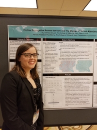Kathleen Bryant ’18 presents her research titled “Income Segregations Across Schools and the Shapes of School Attendance Zones.”