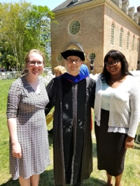 Paul Manna with Government Administrators, Olivia Sorensen and Kendra Williams