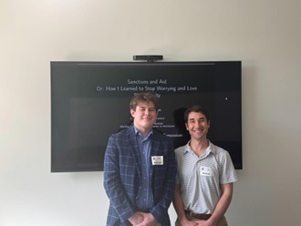Bailey Nicholson '26 and Prof. Dan Maliniak '06, Government 