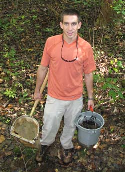 Holley sampling macroinvertebrates