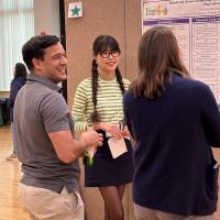 Zhen An presents her research during the GHRS poster session.