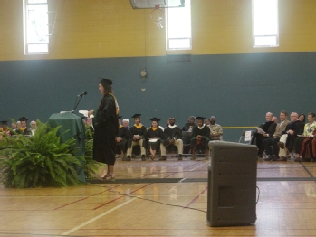 Taylor Hurst giving speech