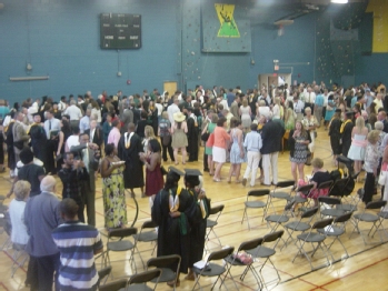 Family and friends at reception