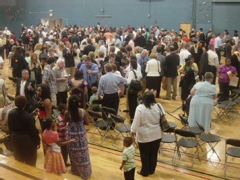 Family and friends at reception