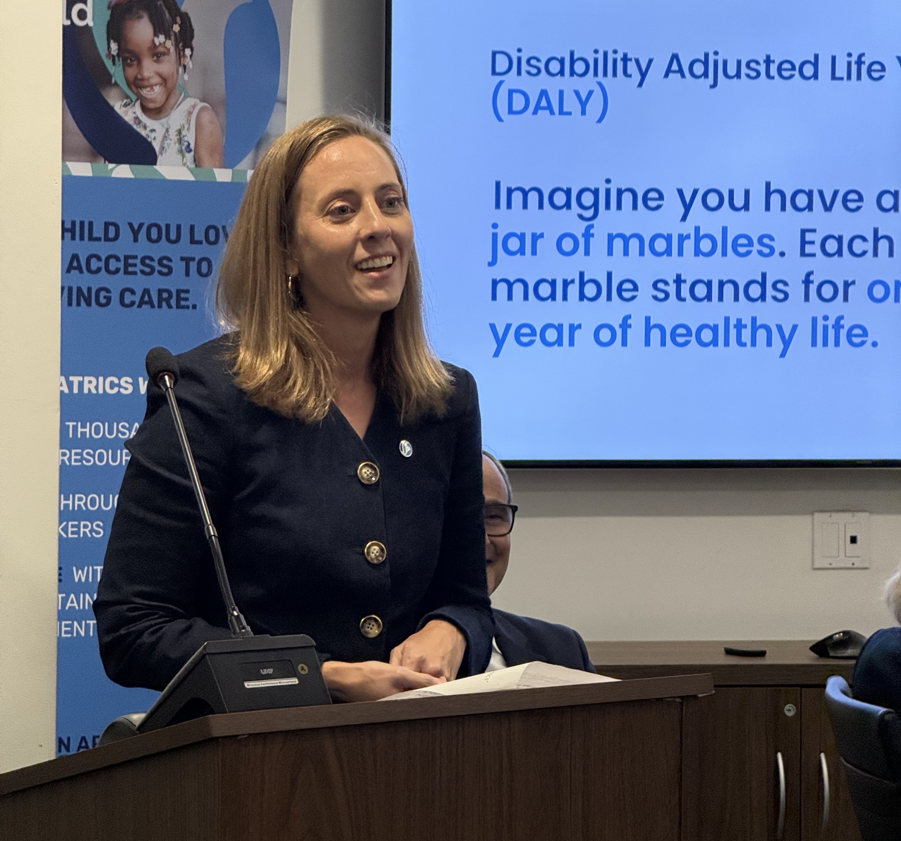 Carrie Dolan speaks at United Nations General Assembly event | courtesy photo