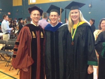 Prof. harris '93, Prof. Ickes '04, and Rebecka Hoffman '13