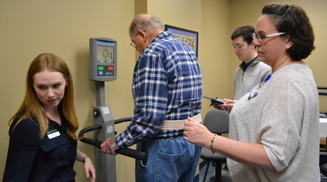 subject on treadmill