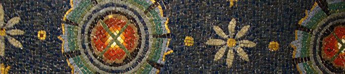 Detail of a Byzantine mosaic in Ravenna (modern Italy)