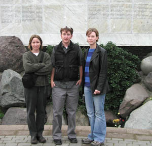 The research group at a site of memory