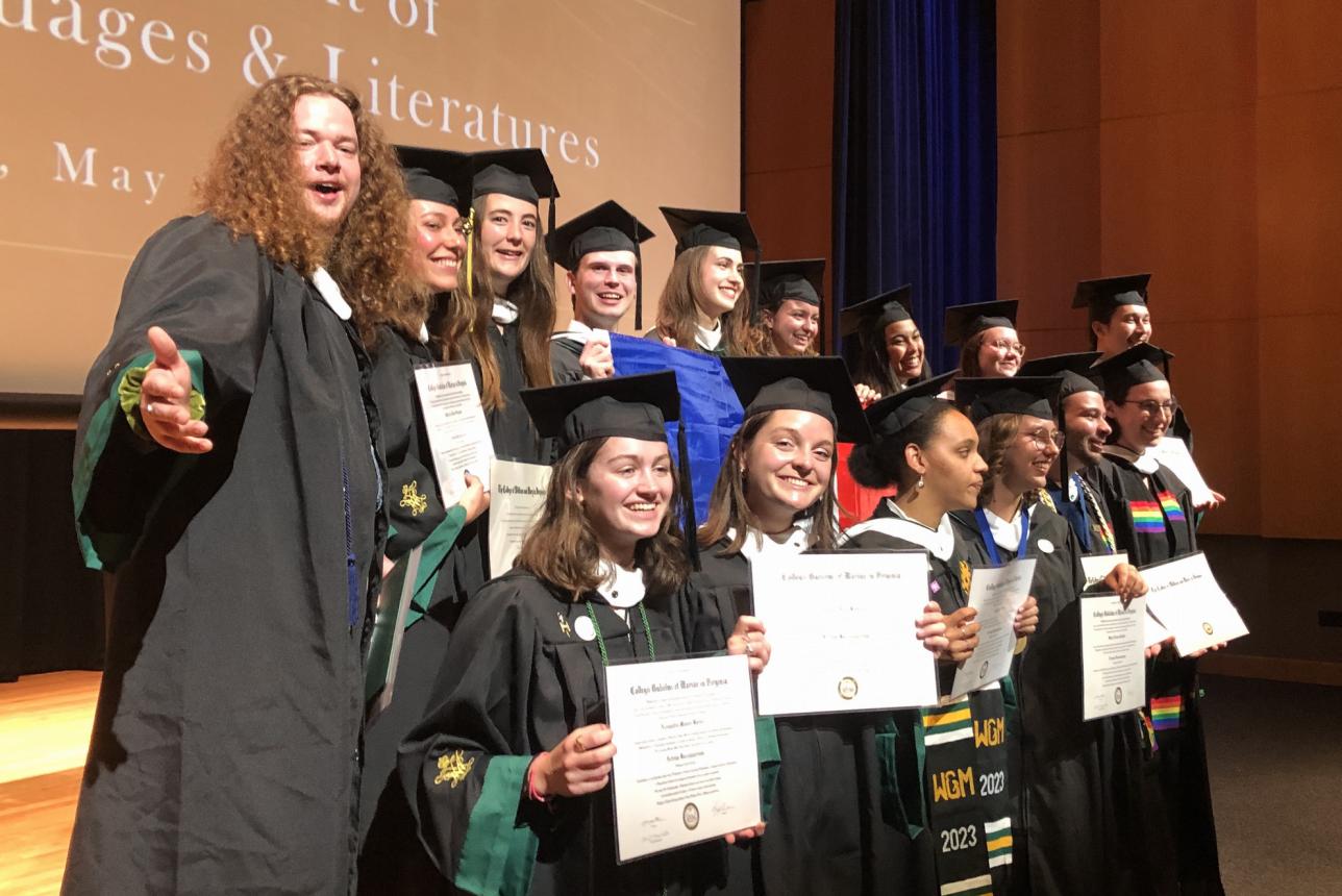 William & Mary MLL students at commencement