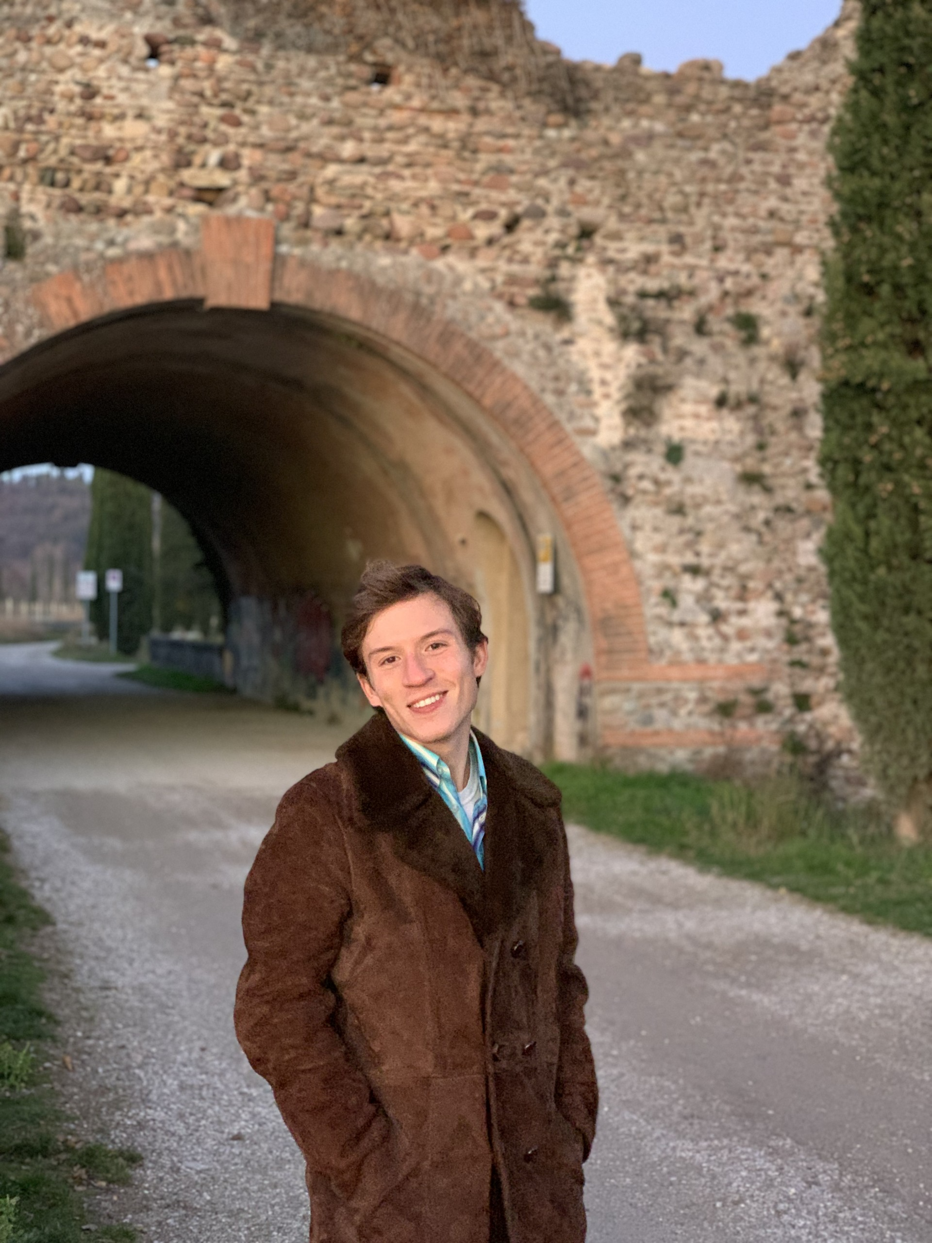 Max in Brescia, Italy, where he taught English