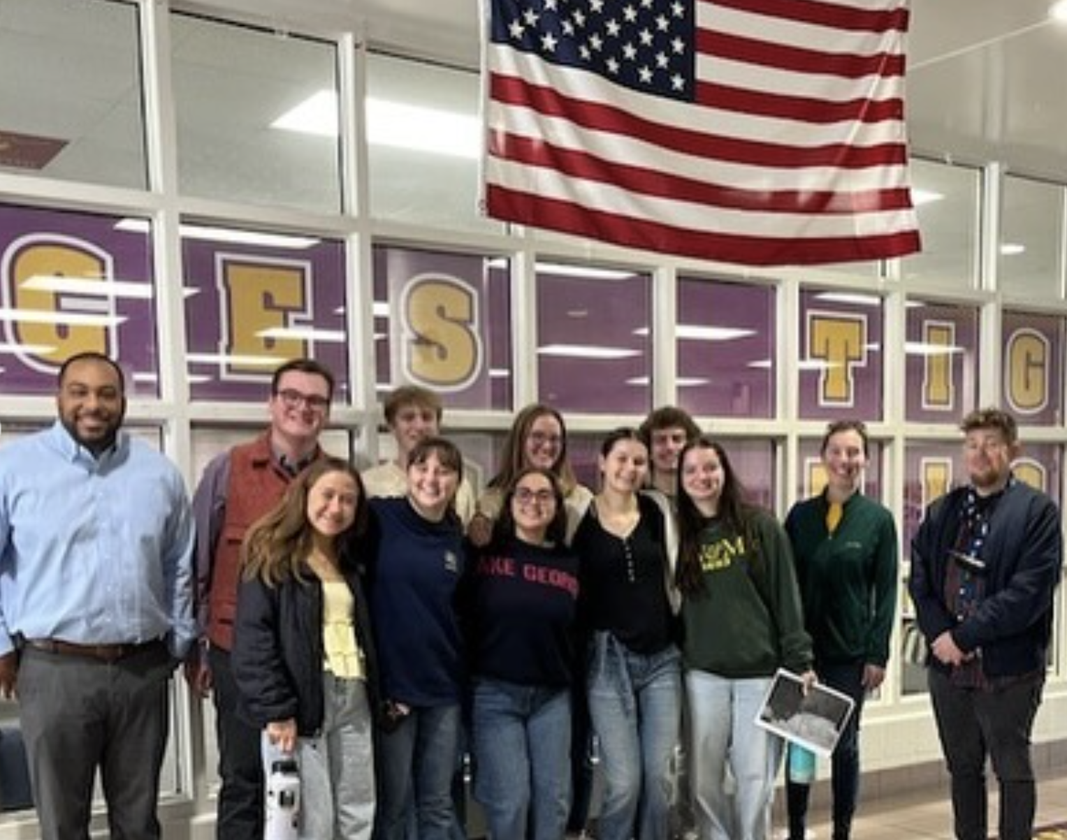 HISP 203 students at Charles City Elementary School with Principal Bernard Burwell
