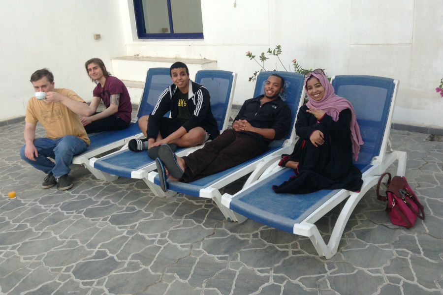 MEME Boys Relaxing at Beach Hotel