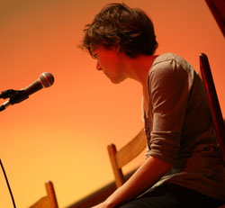 Elizabeth LaPrelle performs on a Sunday afternoon at the Blue Ridge Music Center in Virginia. Image from NPR