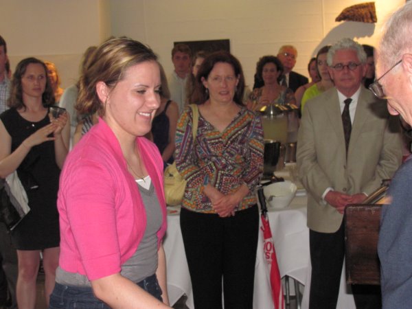 Dr. Randy Coleman offers a neuron pin