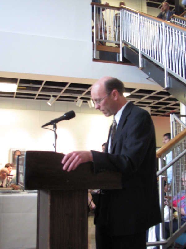 Director Josh Burk notes the many accomplishments of the Class of 2013 Neuroscience graduates