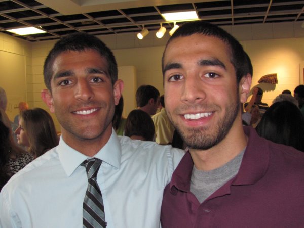 Friends and family celebrate the graduates.