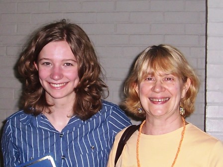 Wendy Herbst and Professor Saha of Biology