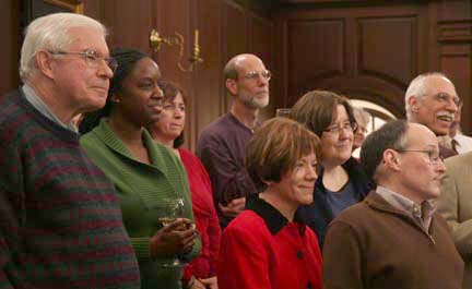 Friends and colleagues at the reception.