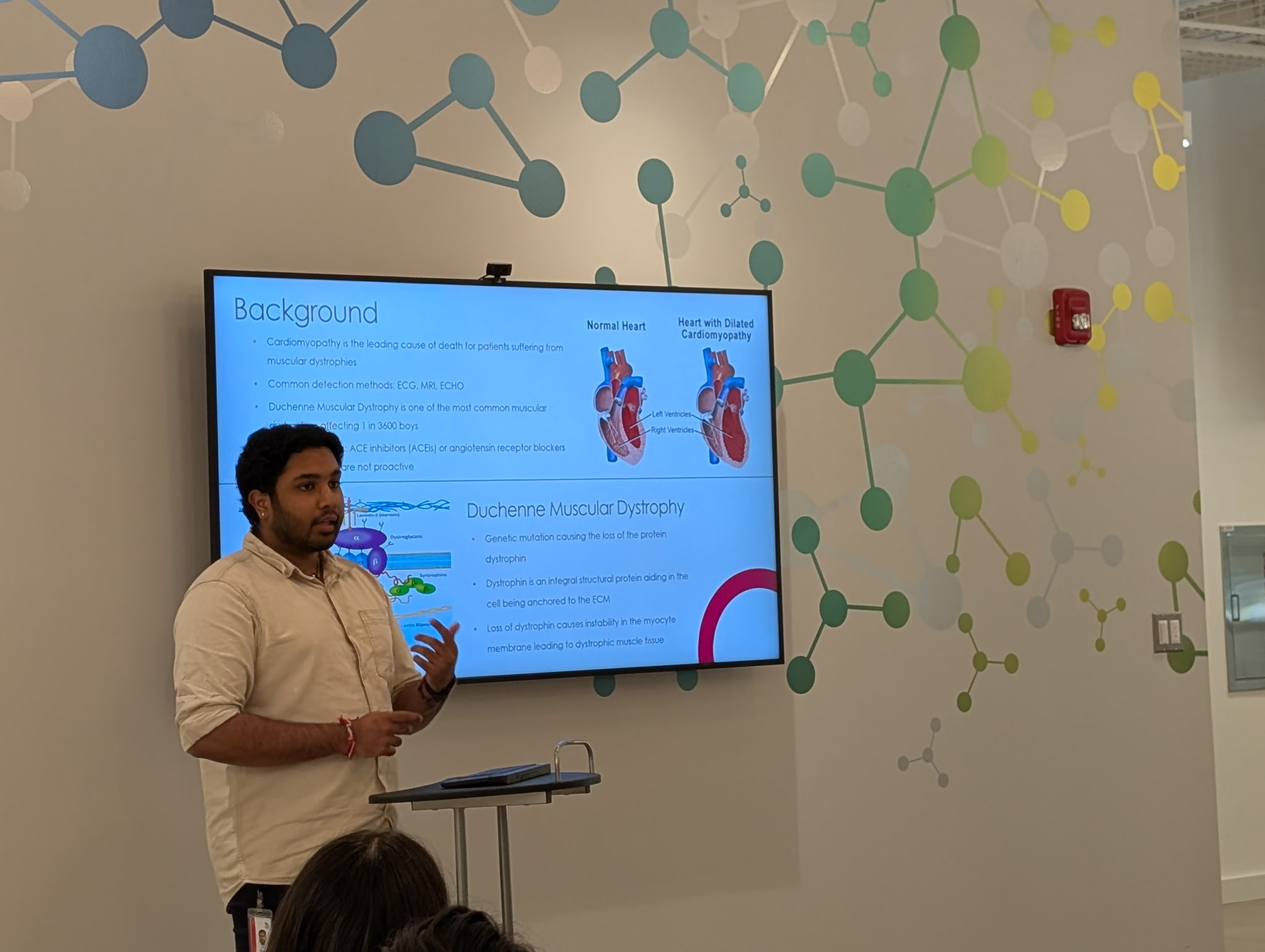 Surya Narayanan ‘26 concludes his internship with a final research presentation.