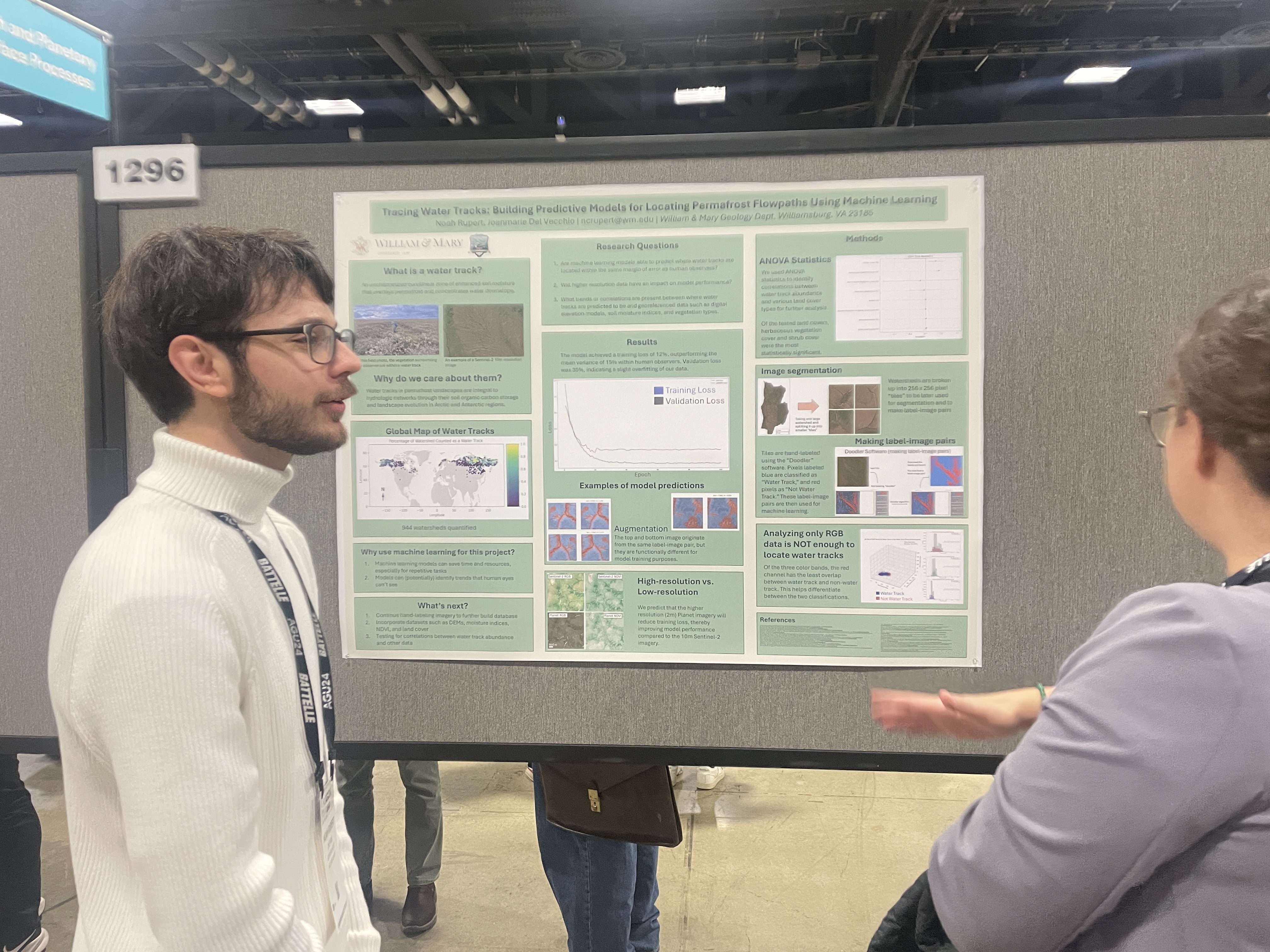 Rupert presents his poster at AGU. (Photo by Joanmarie Del Vecchio)