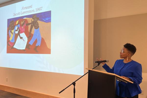 William &amp; Mary history doctoral candidate Tamia Haygood presents as part of the Emerging Scholars Series