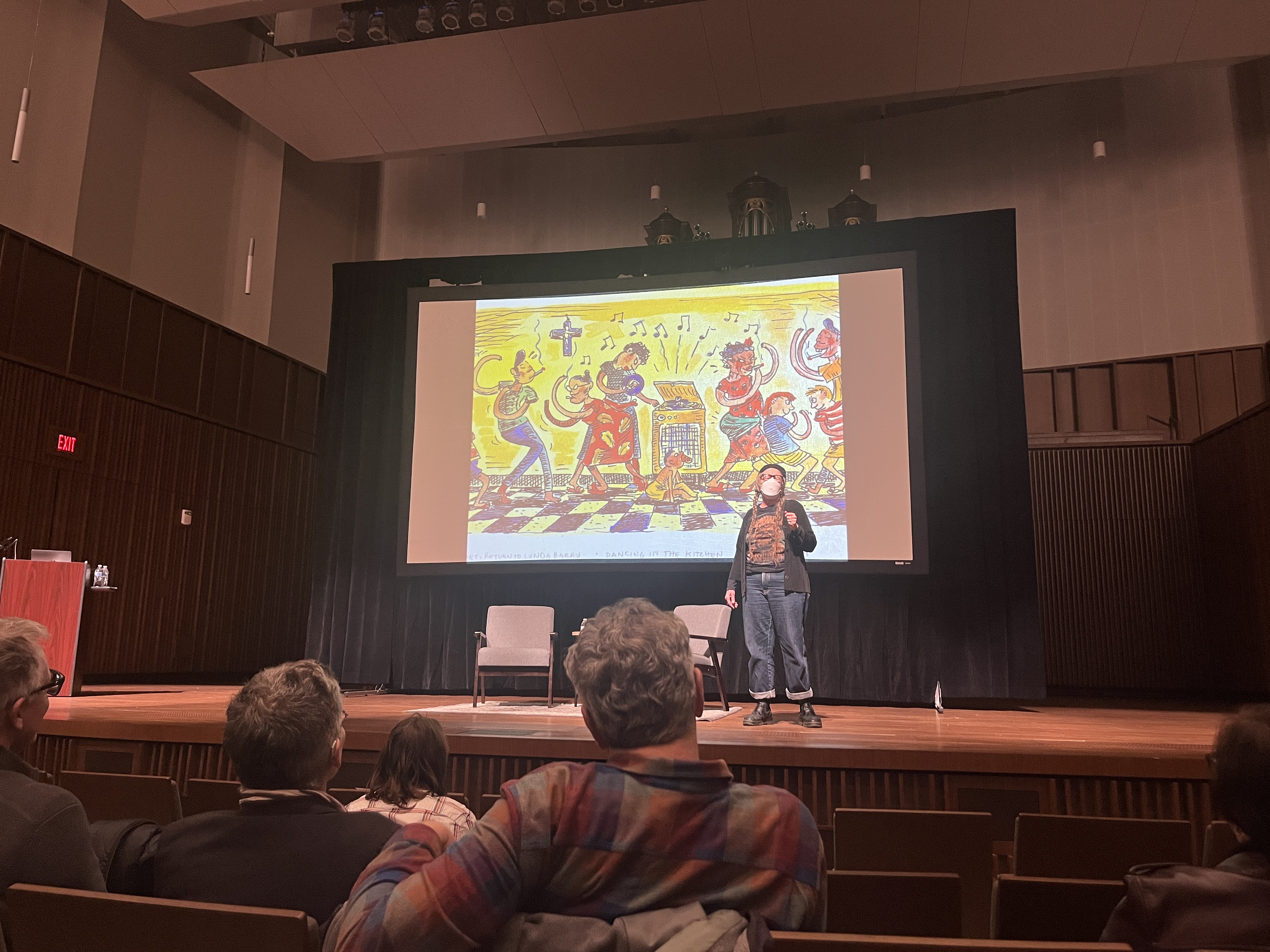 Barry delivering her keynote address at Phi Beta Kappa Memorial Hall (Photo by Emma Halman). 