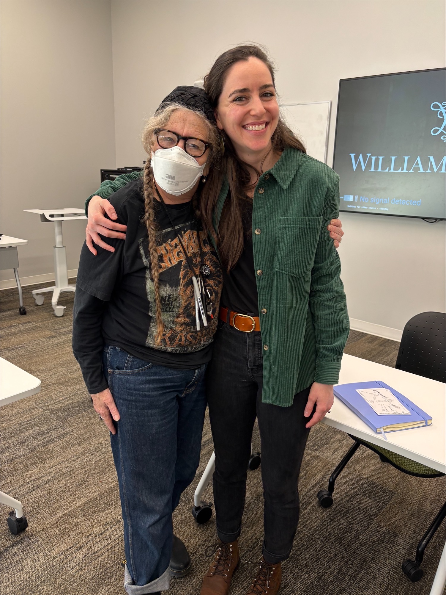 McGill with Barry at the faculty workshop (Photo by Caitlin McGill).     