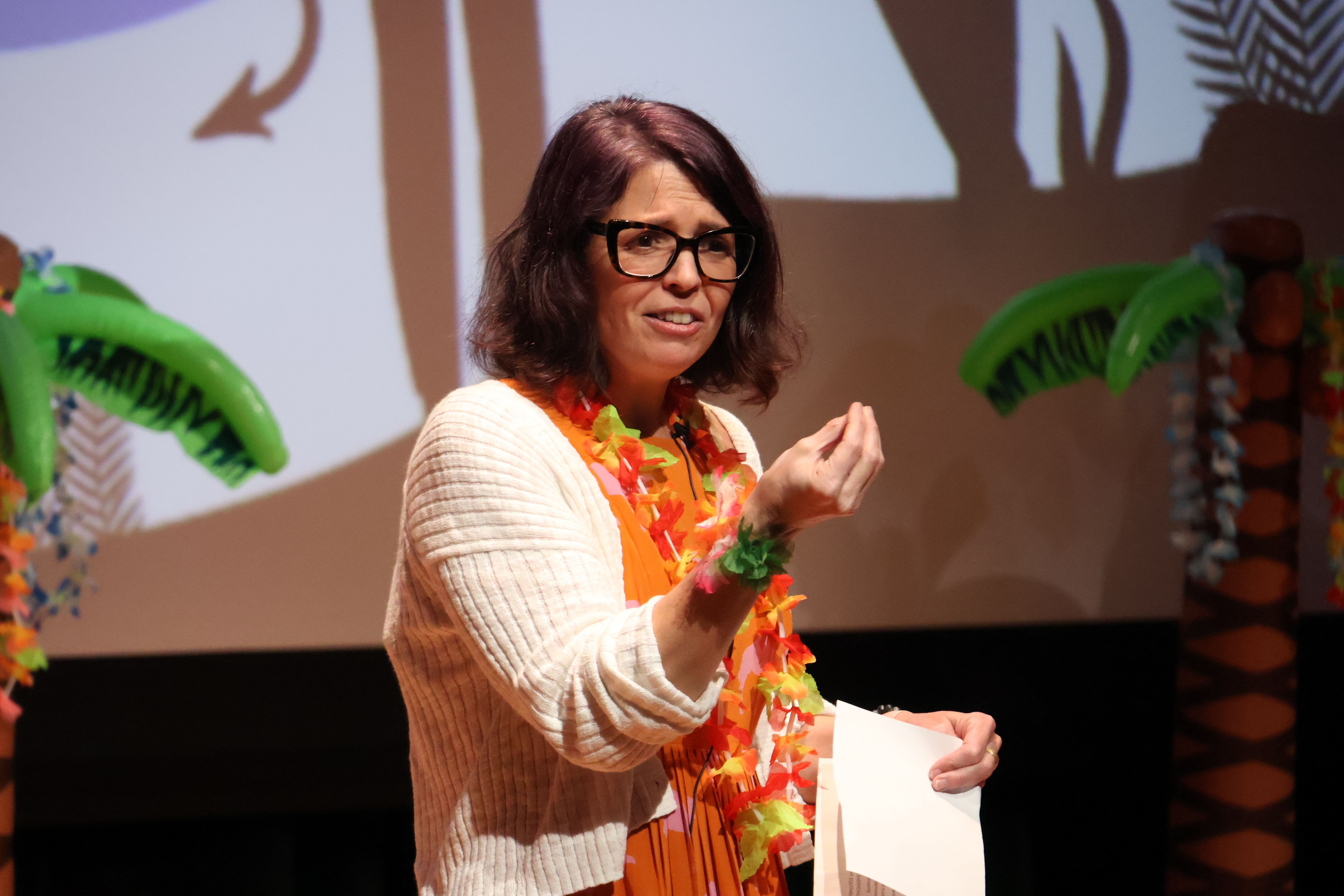 Anthropology professor Andrea Wright represented the social sciences at the Raft Debate. Photo by Max Kershner-Hammond.