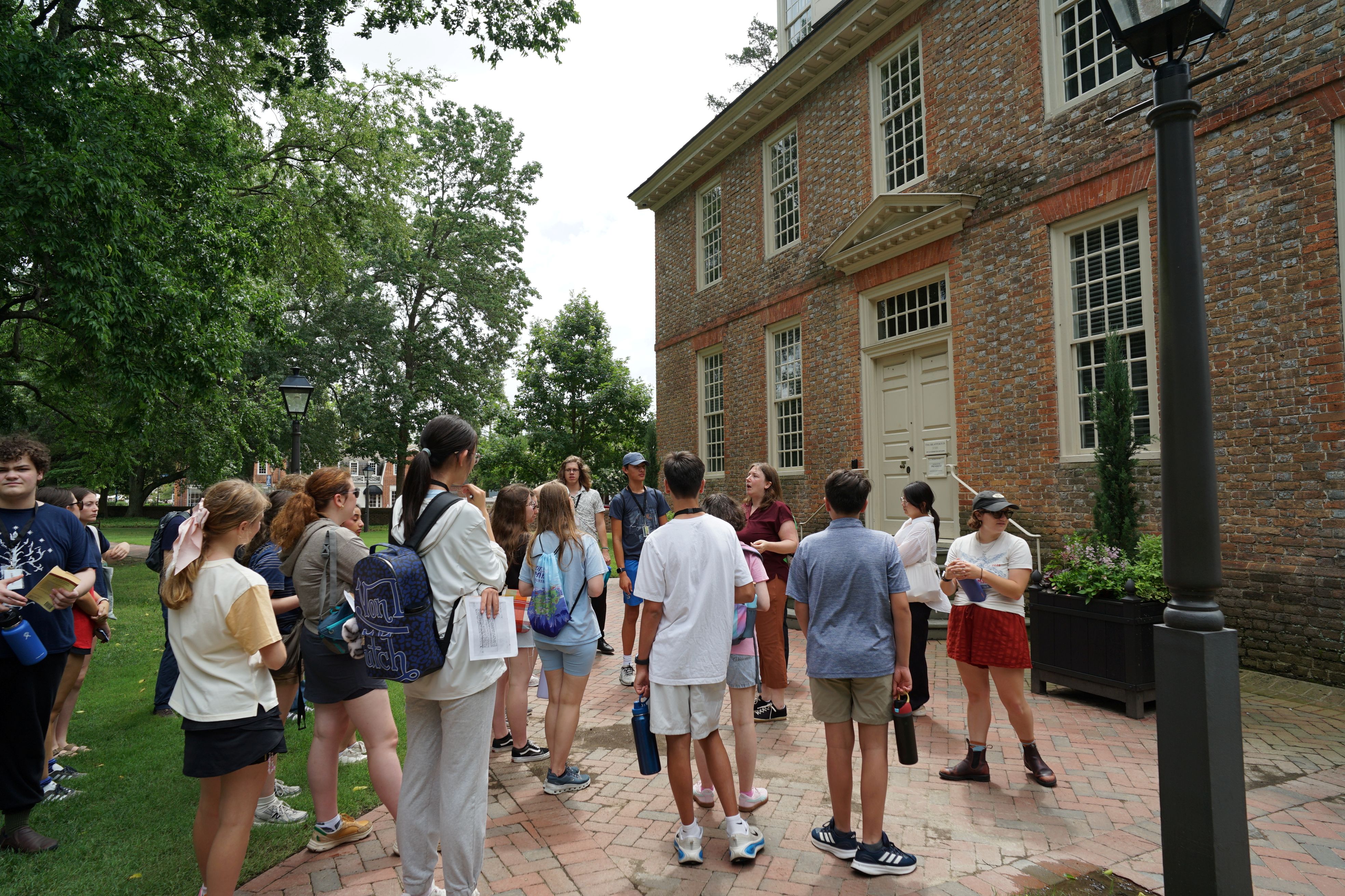 Students in the Road to Revolution course learn about the presence of the Brafferton Indian School during the 18th century. Photo by Rebecca Ries '27.