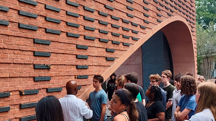 Pre-College students at Hearth: Memorial to the Enslaved, 2025