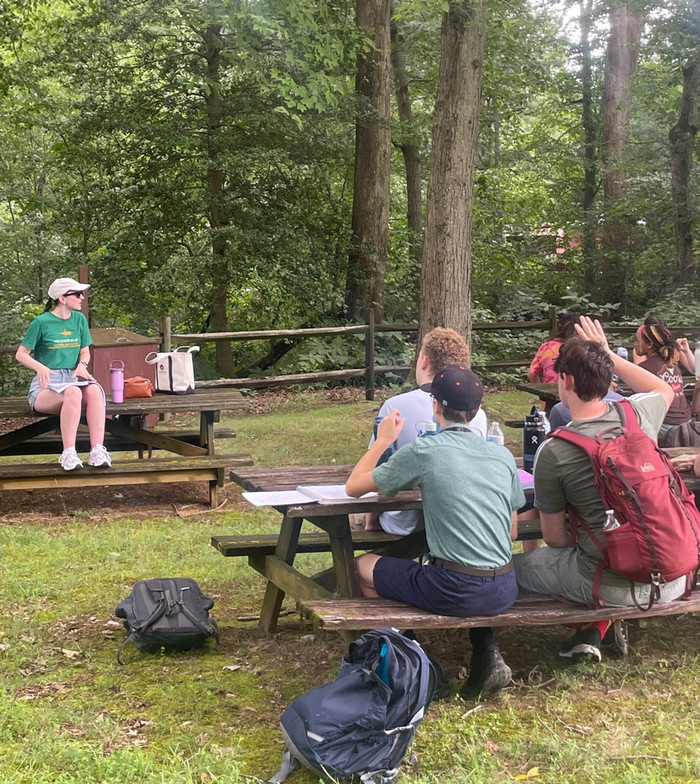 Instructor Jenna Hardin Leading Seminar