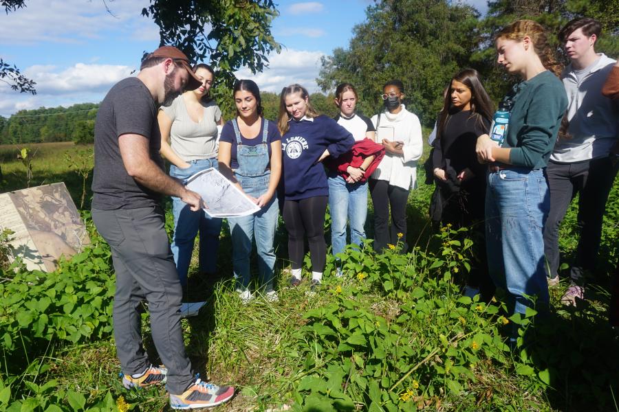 History 214 students at Greenspring Plantation 