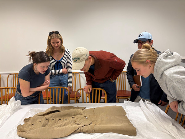 History 407 Students in the Textiles Lab at Colonial Williamsburg, 2025