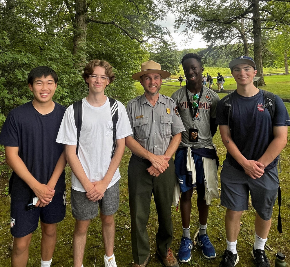Pre-College Students at Fredericksburg with Ranger Pete