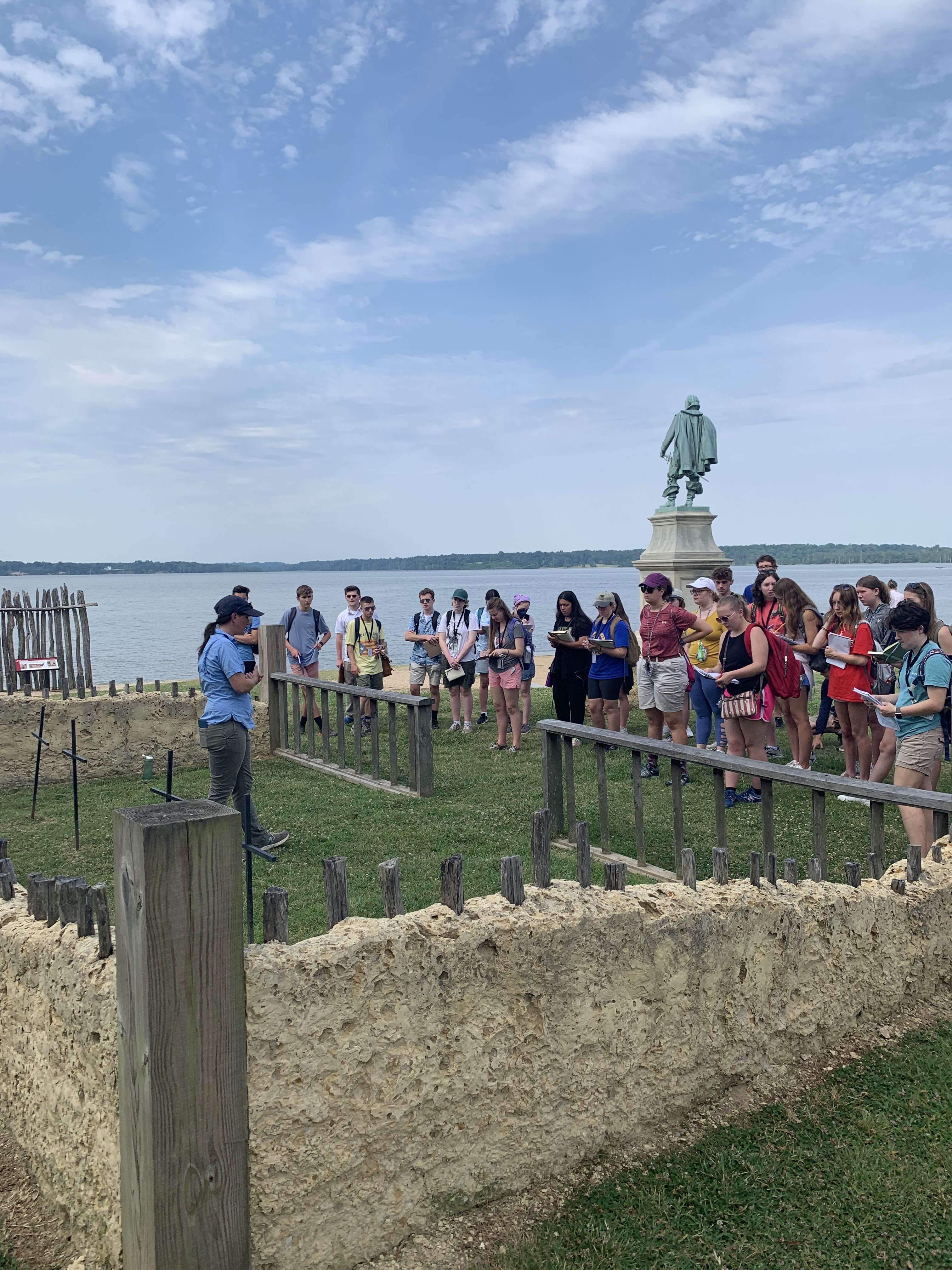 Summer 2022 Pre-College Students in History 217 at Historic Jamestowne