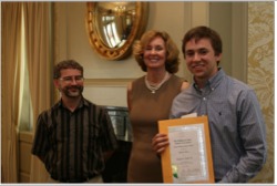 Douglas Dean (right) with Karen Cottrell and Dave Armstrong