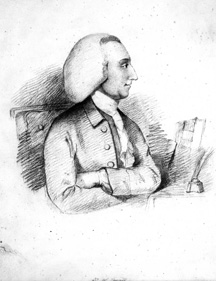 Contemporaneous pencil sketch of William Small. Currently located in Small Hall Building.