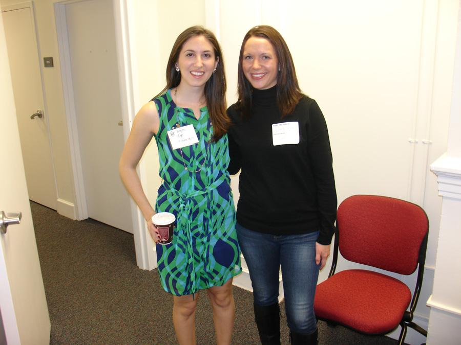 Professor Dallaire catching-up with one of her former students