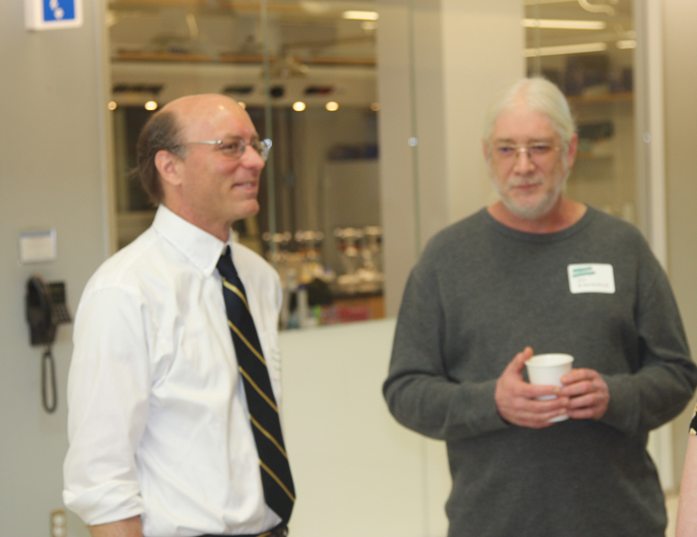Professors Burk and Kirkpatrick at the Homecoming Open House