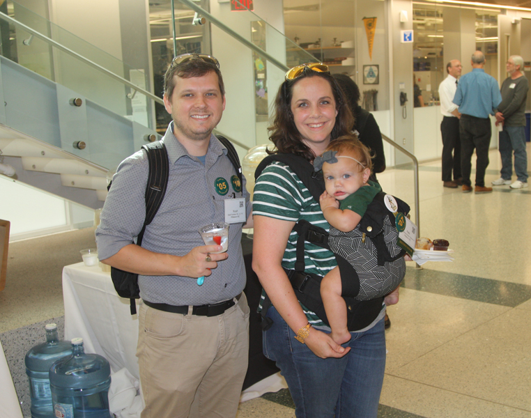 Kate Major Foreman (Class of 2007) and family during the 2017 Homecoming Open House